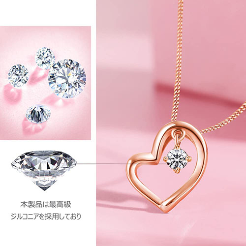 ハート ネックレス レディース 最高級 ジルコニア - 画像 (5)
