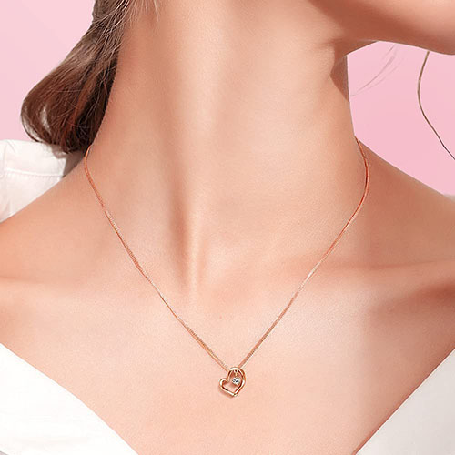 ハート ネックレス レディース 最高級 ジルコニア - 画像 (6)